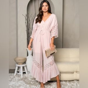 Bell Sleeve Palazzo Jumpsuit